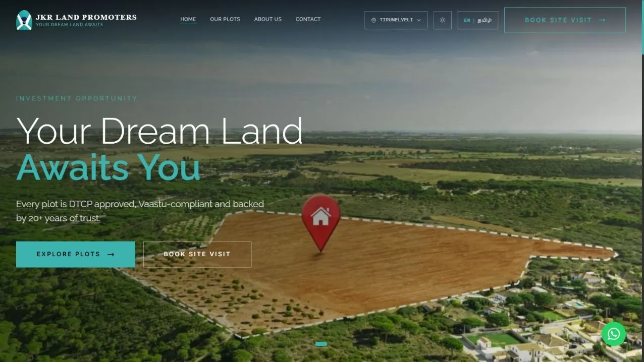 JKR Land Promoters website
